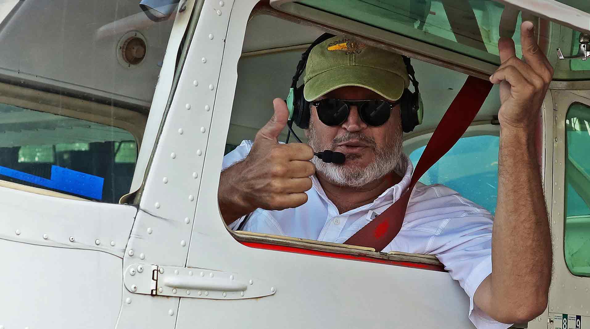 David Dobbins, ready for takeoff. 
