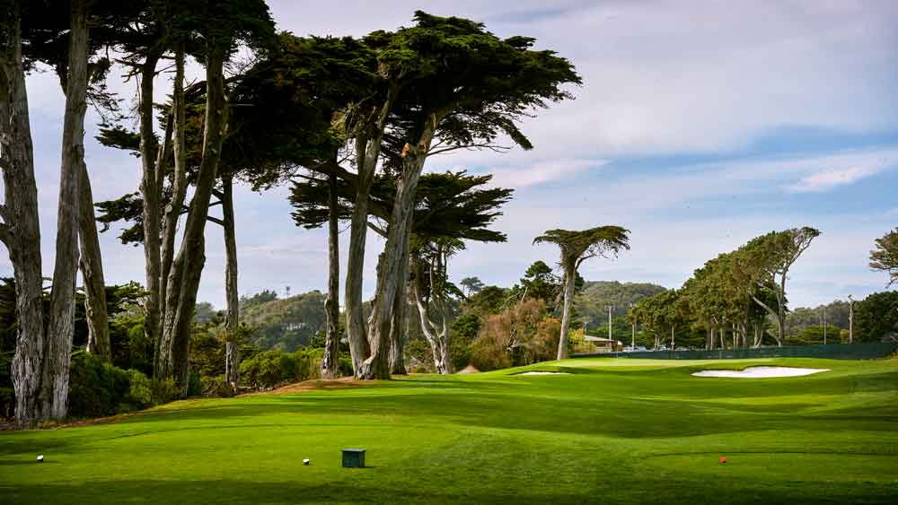 The 175-yard, par-3 17th hole in 2018.