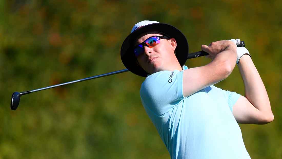 Joel Dahmen hits a shot during an event earlier this year.