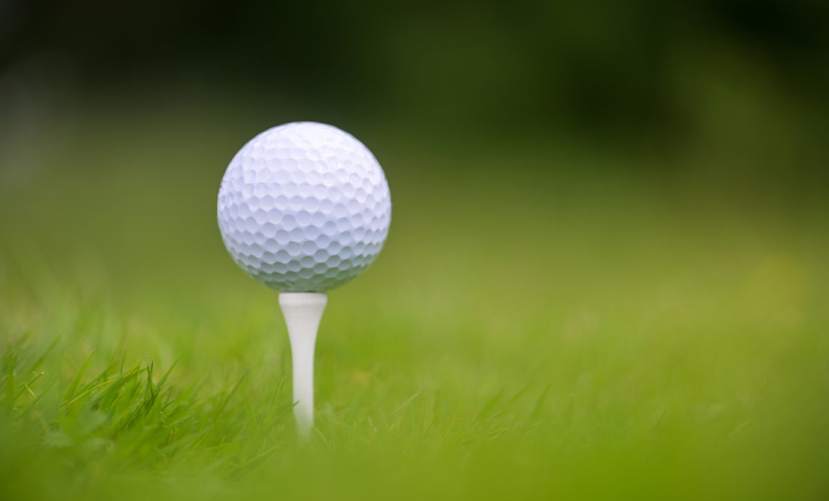 Golf ball on tee
