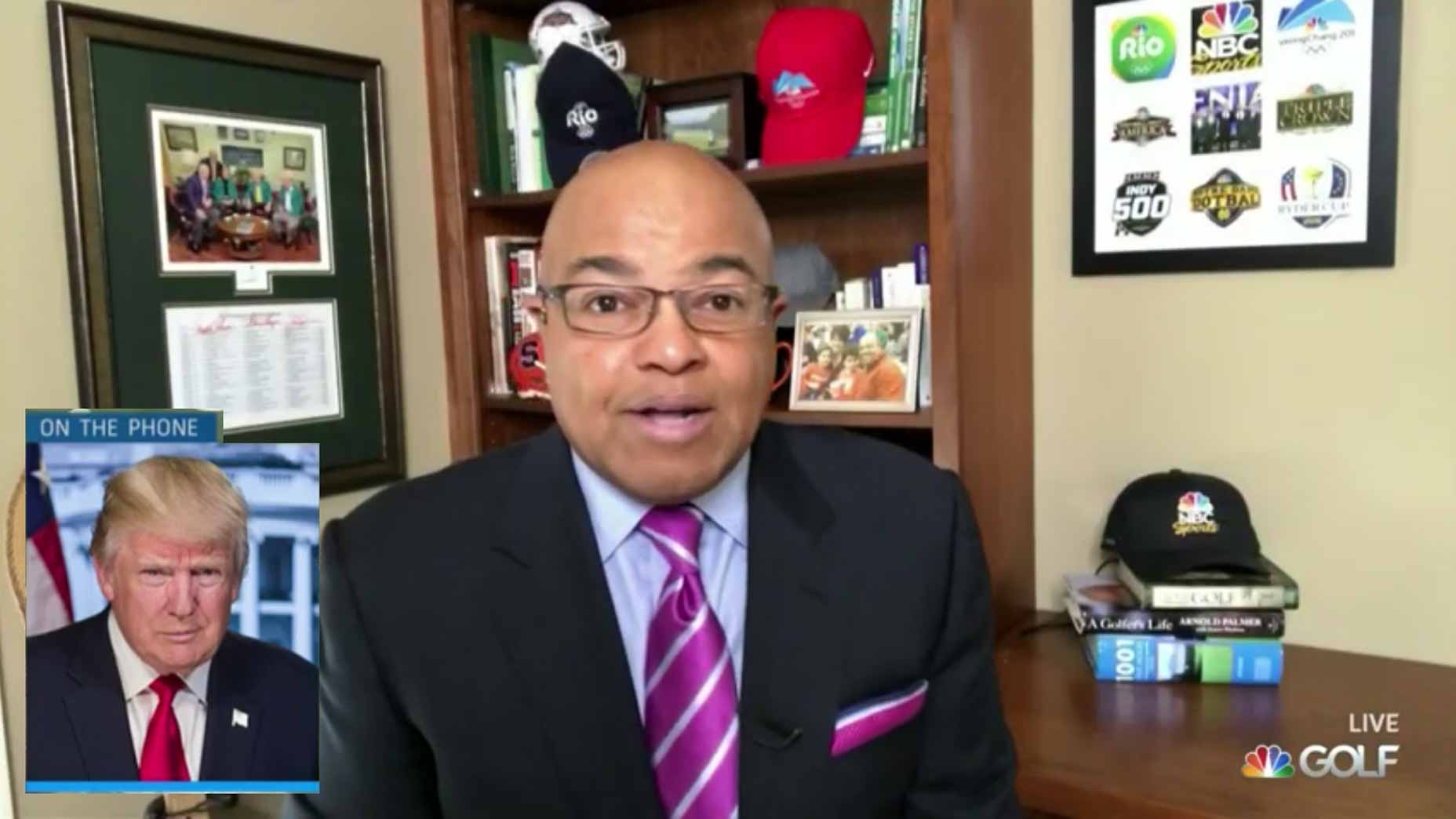 Why the President Trump-Mike Tirico interview had such an ironic ending