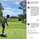 Justin Thomas and Rickie Fowler listen to the soothing sounds of persimmon and balata