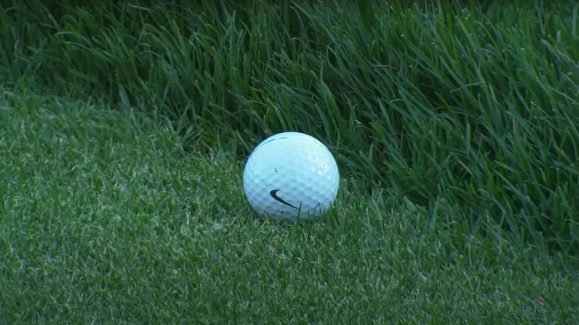 tiger woods masters ball rough lie