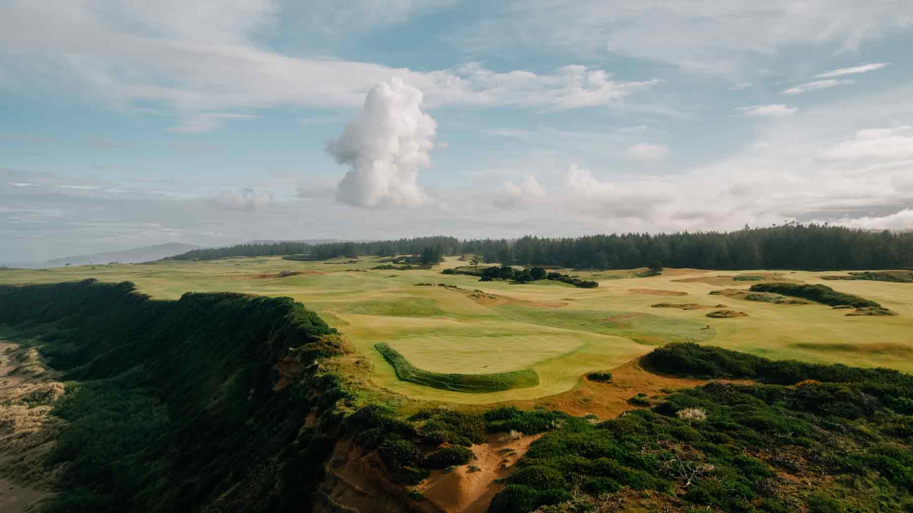 drone shot of sheep ranch