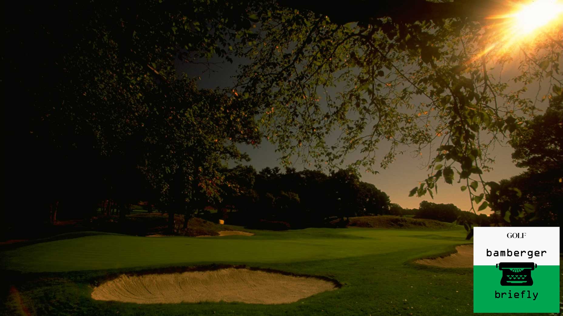 Sunrise on golf green at The Country Club in Brookline