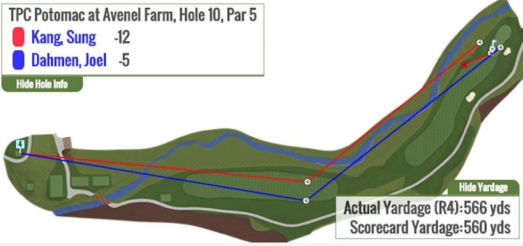 sung kang joel dahmen 10th hole map