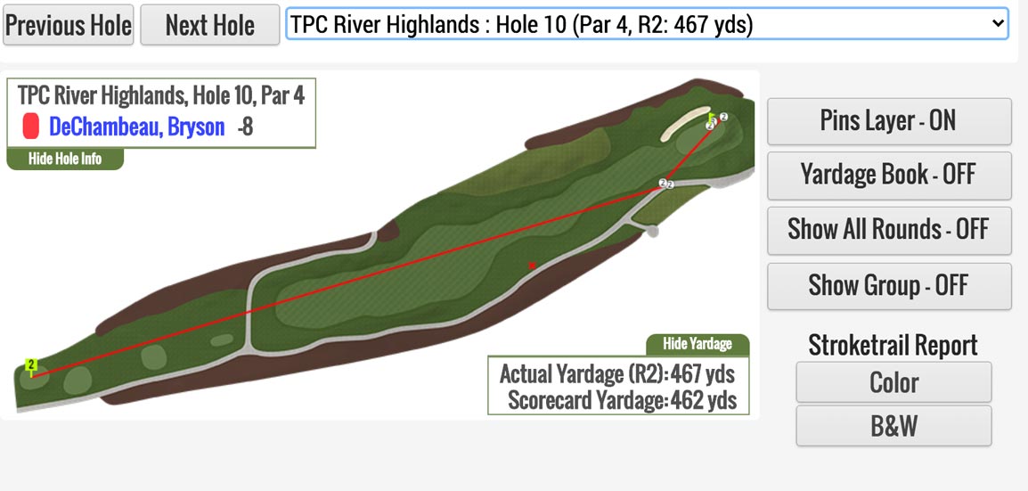 bryson dechambeau 428 yard drive