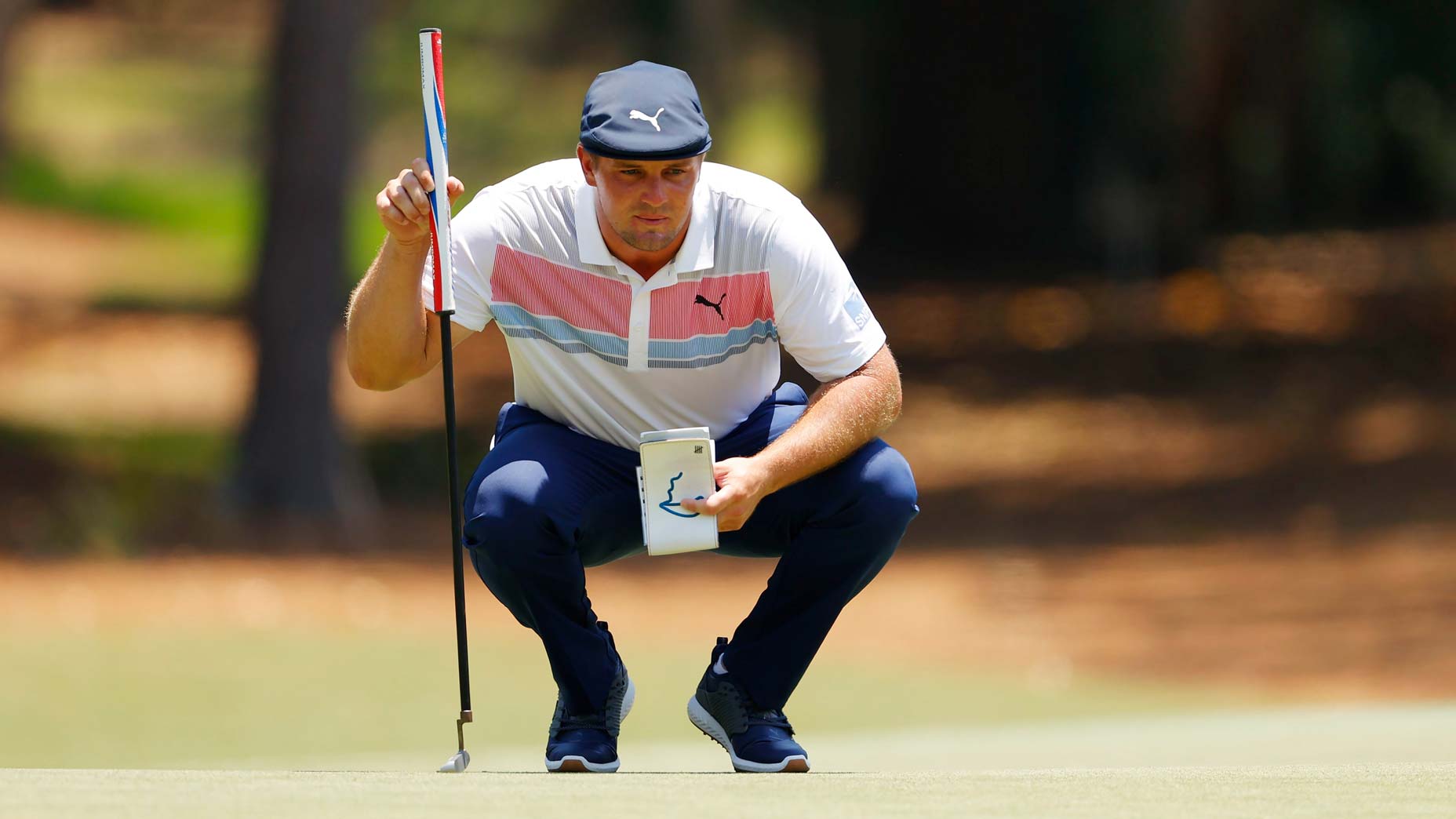 bryson dechambeau reads putt