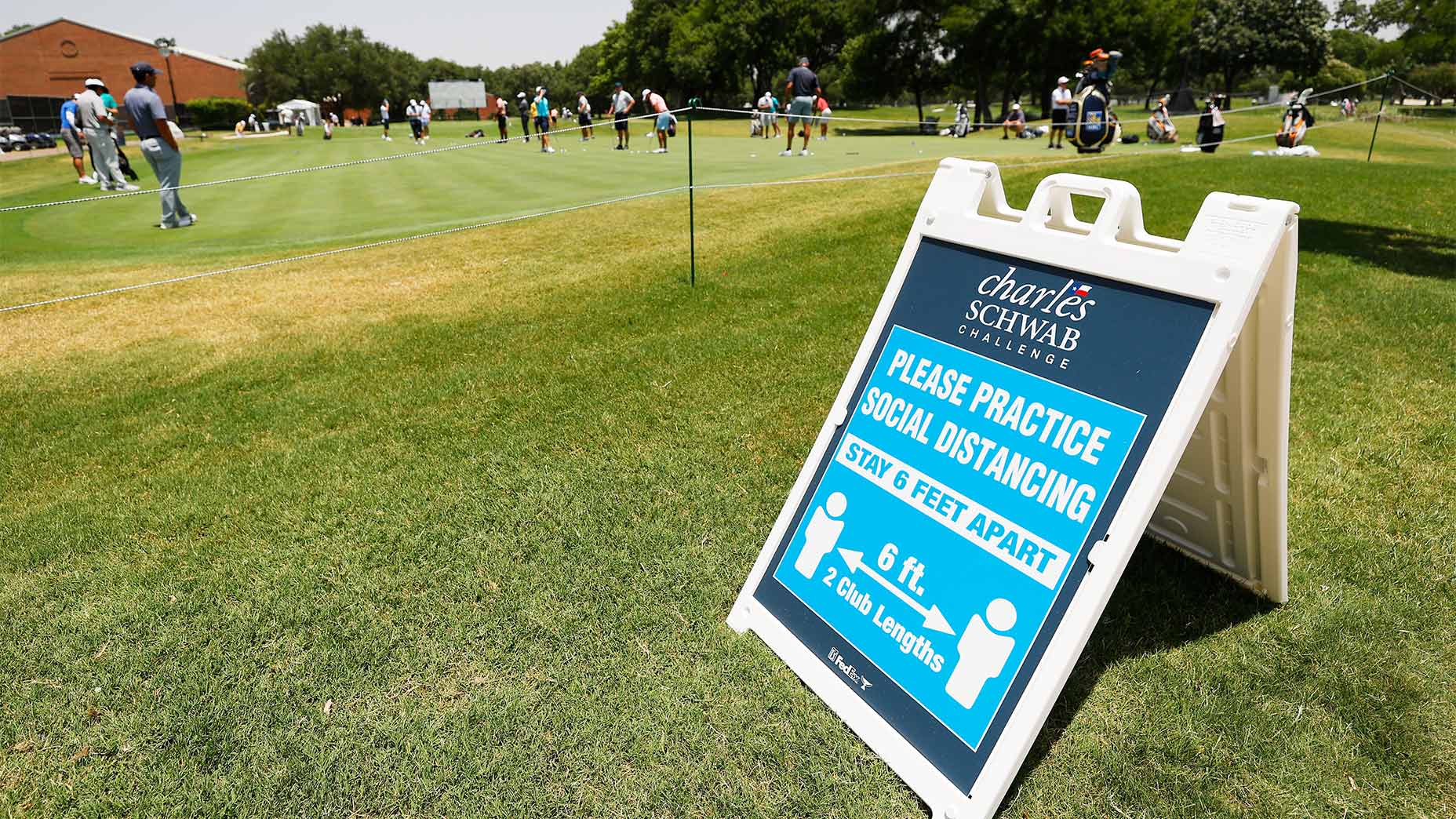 A sign at Colonial Country Club.