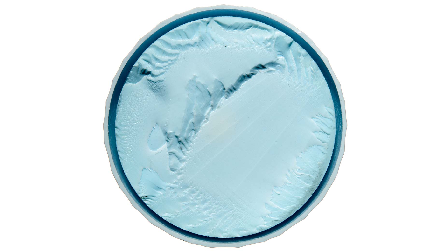 Half of a golf ball