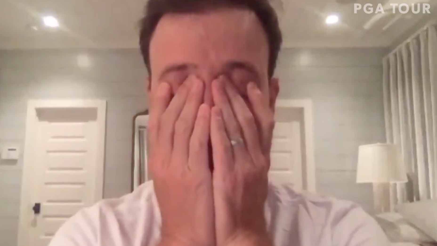 Zach Johnson tears