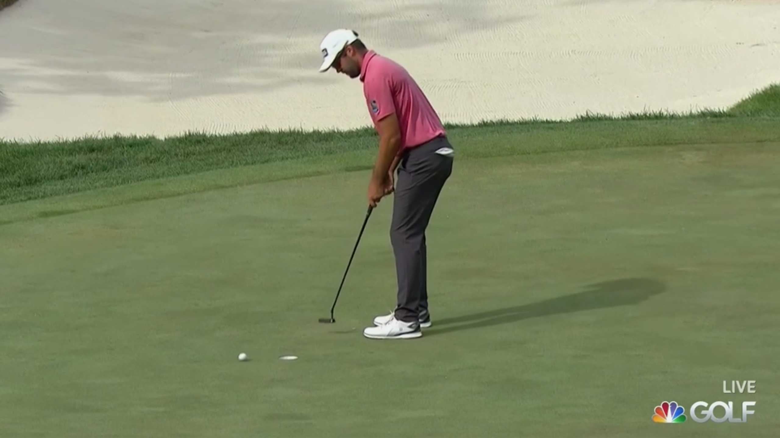 Corey Conners misses a putt.