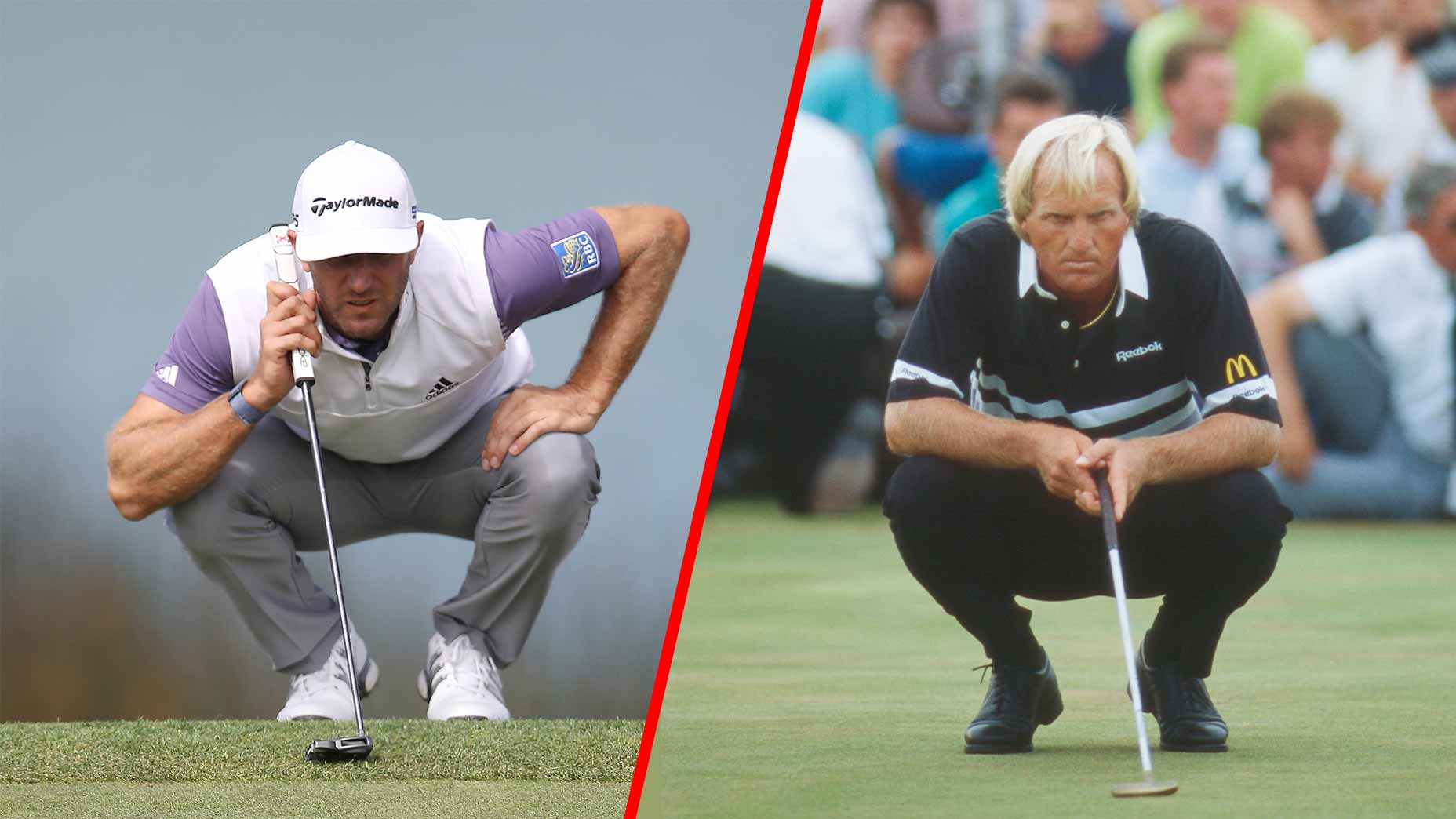 dustin johnson greg norman read putt