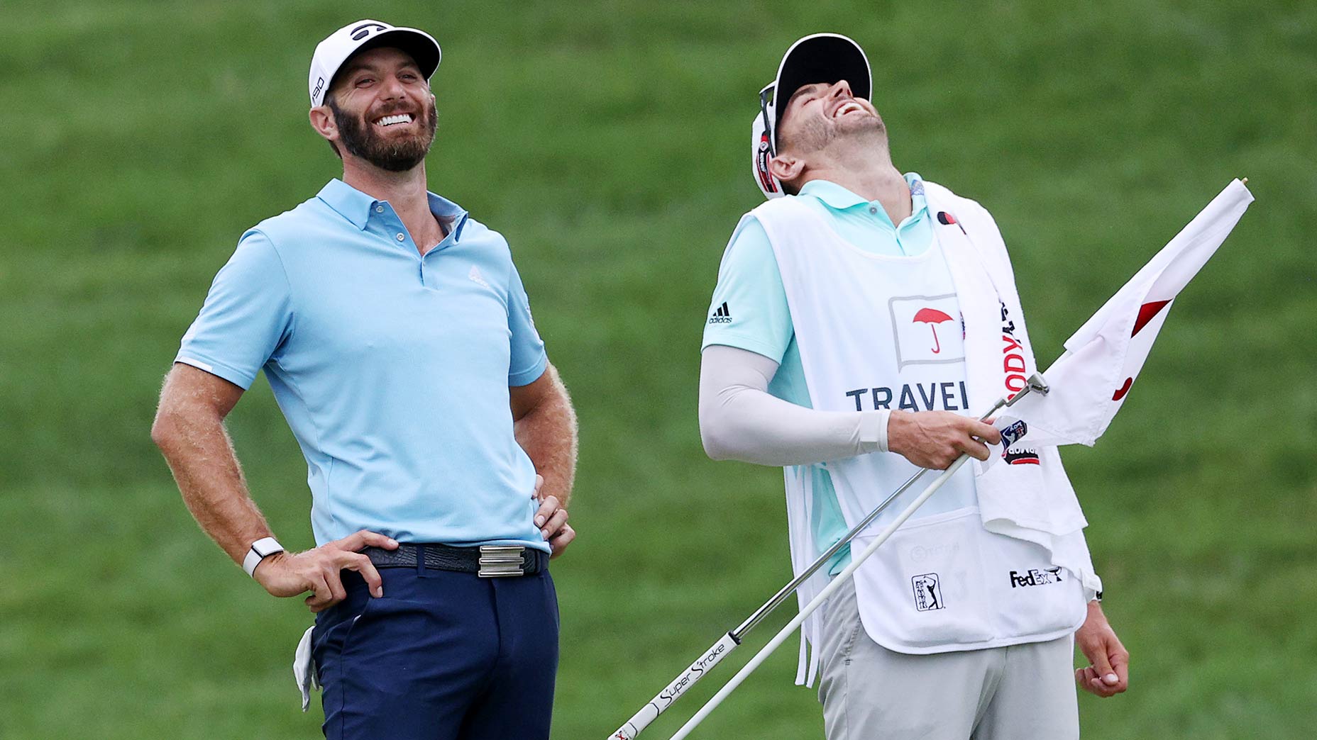 Dustin and Austin Johnson at the Travelers.