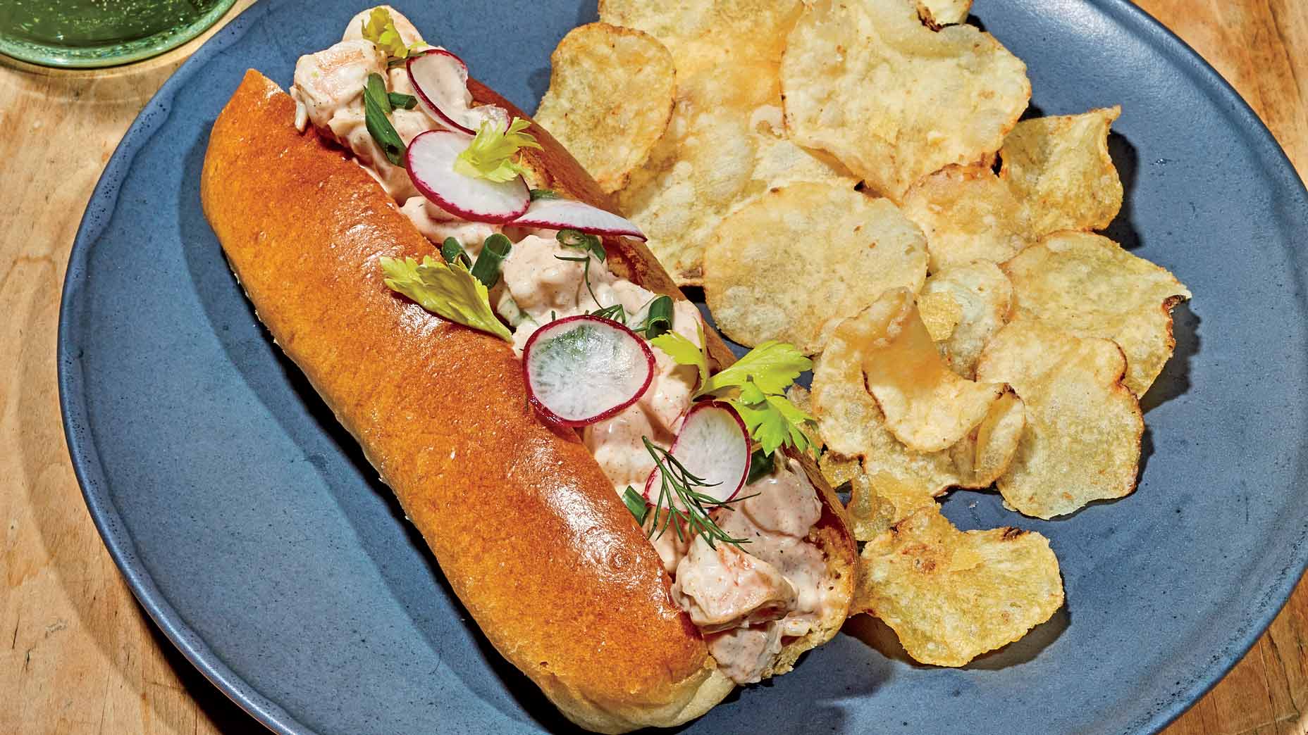 shem creek shrimp salad roll