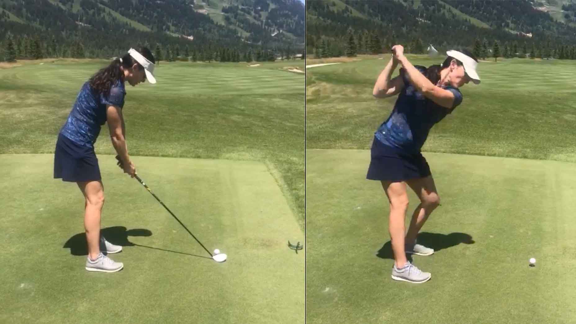 women's golf posture