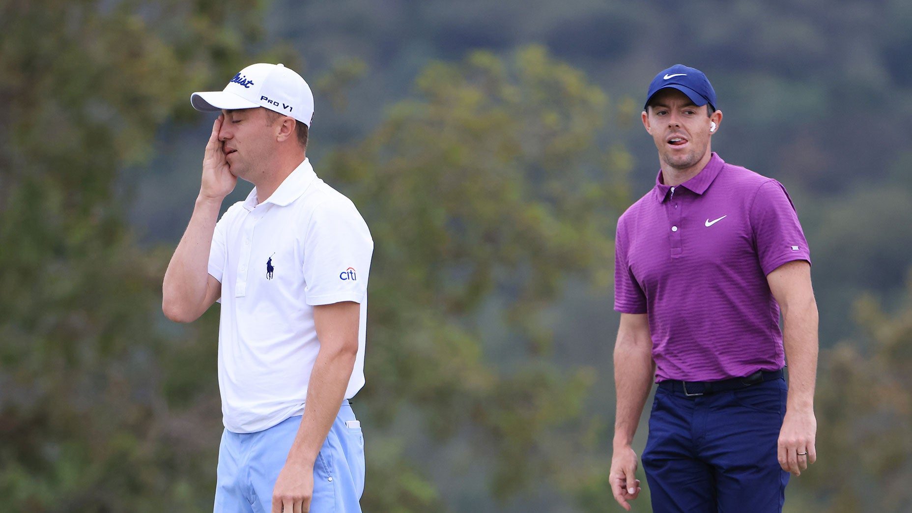 rory mcilroy justin thomas look on