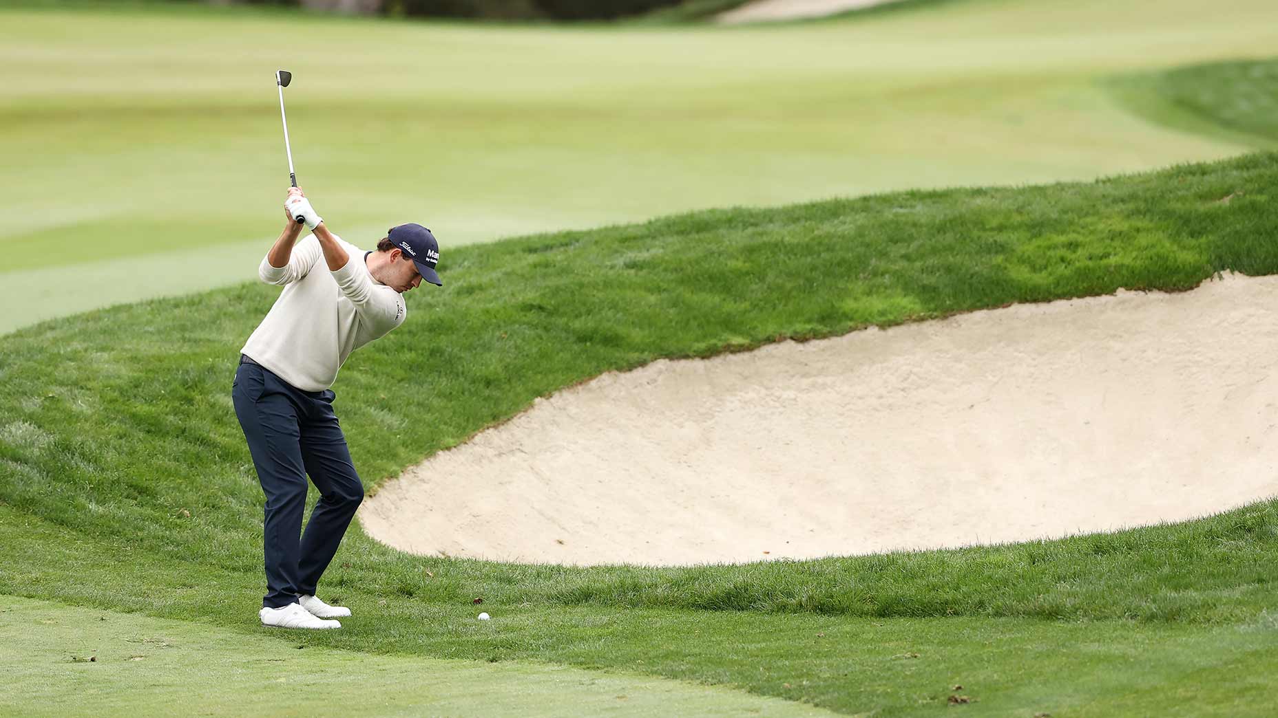 Patrick Cantlay takes a swing at the Zozo.