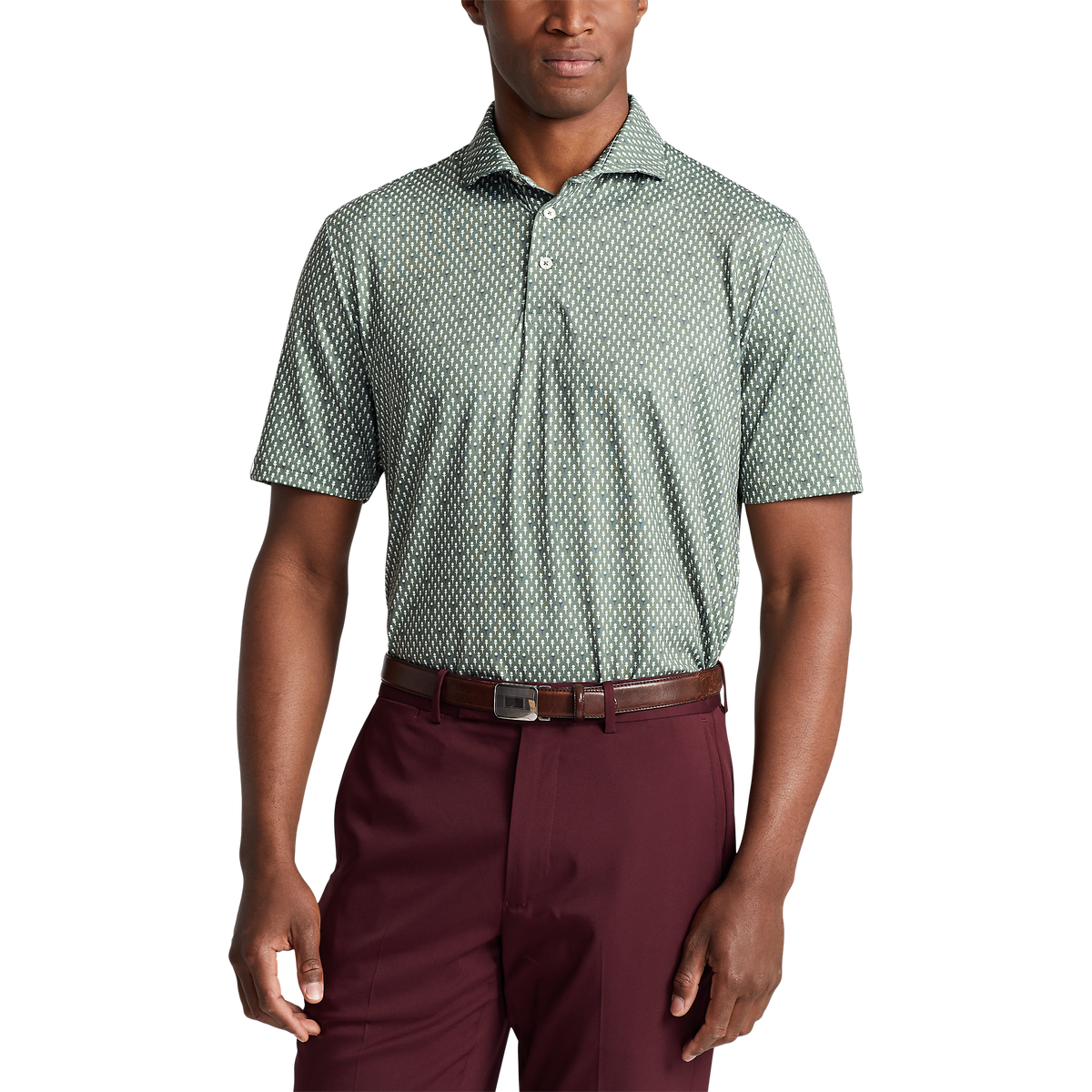RLX GOLF Classic Fit Performance Print Polo Shirt