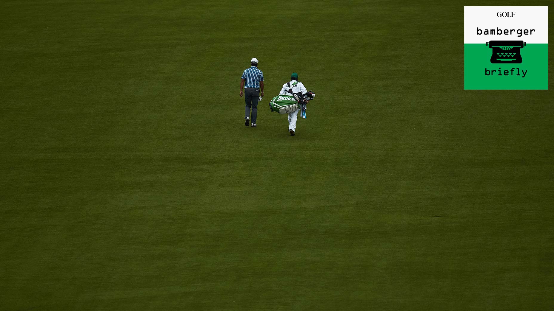 A player walks down the fairway.