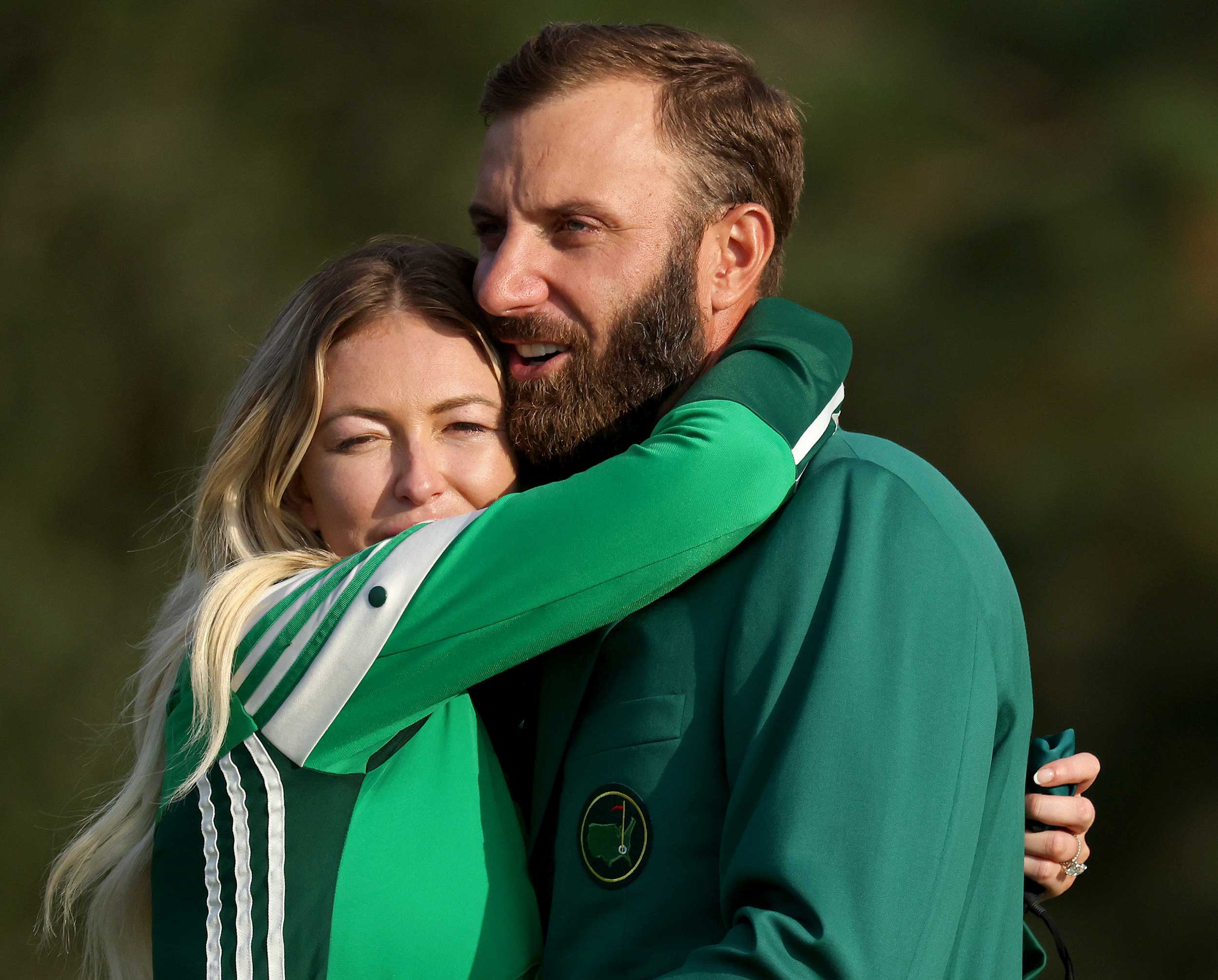 dustin johnson and paulina gretzky at 2020 masters