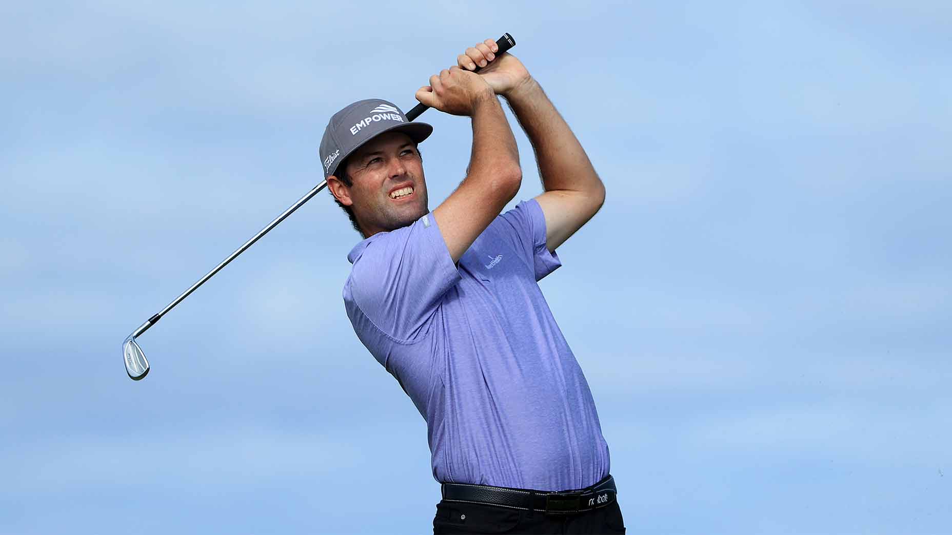 Robert Streb hits a shot in the final round.