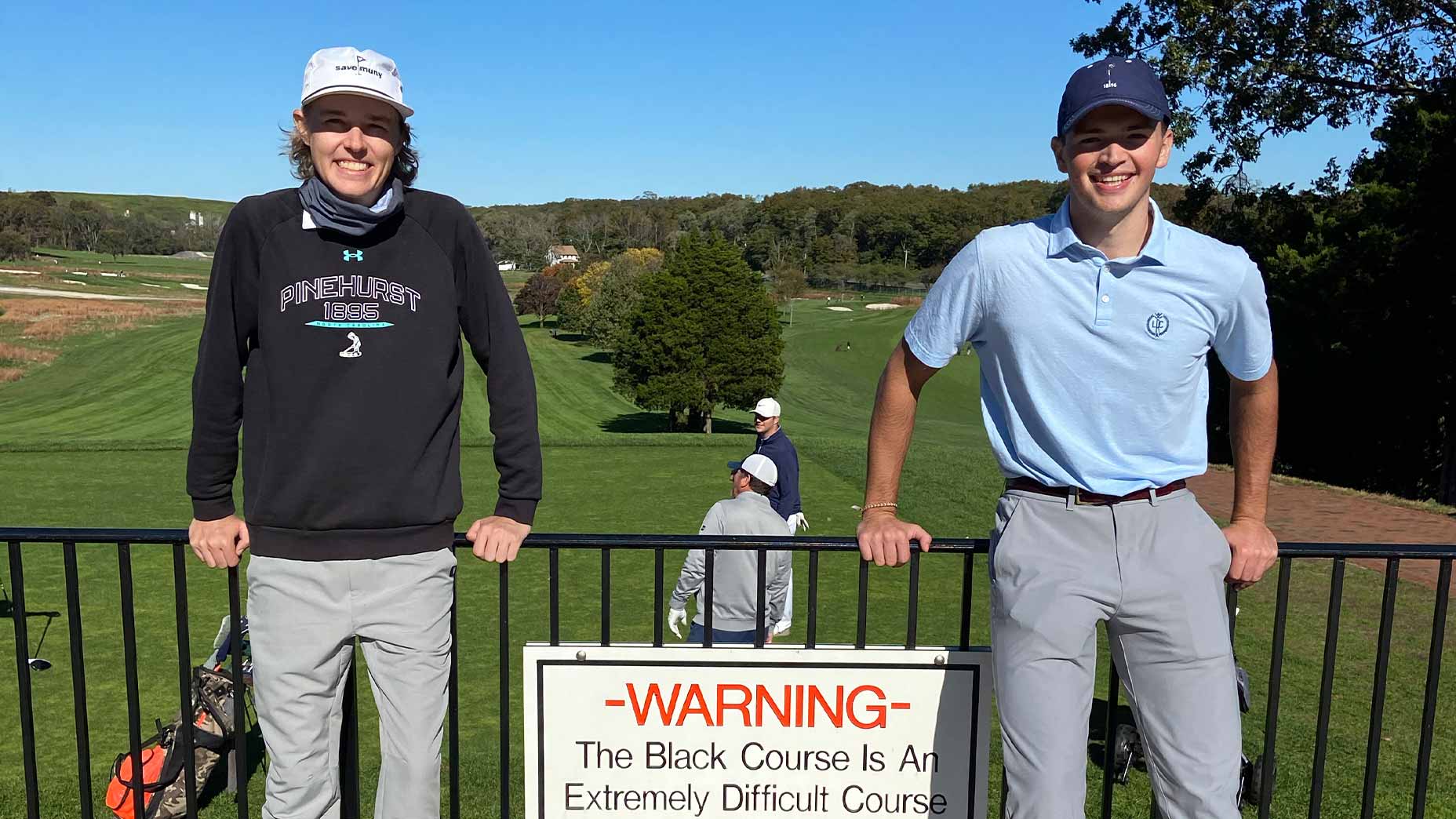 black course sign