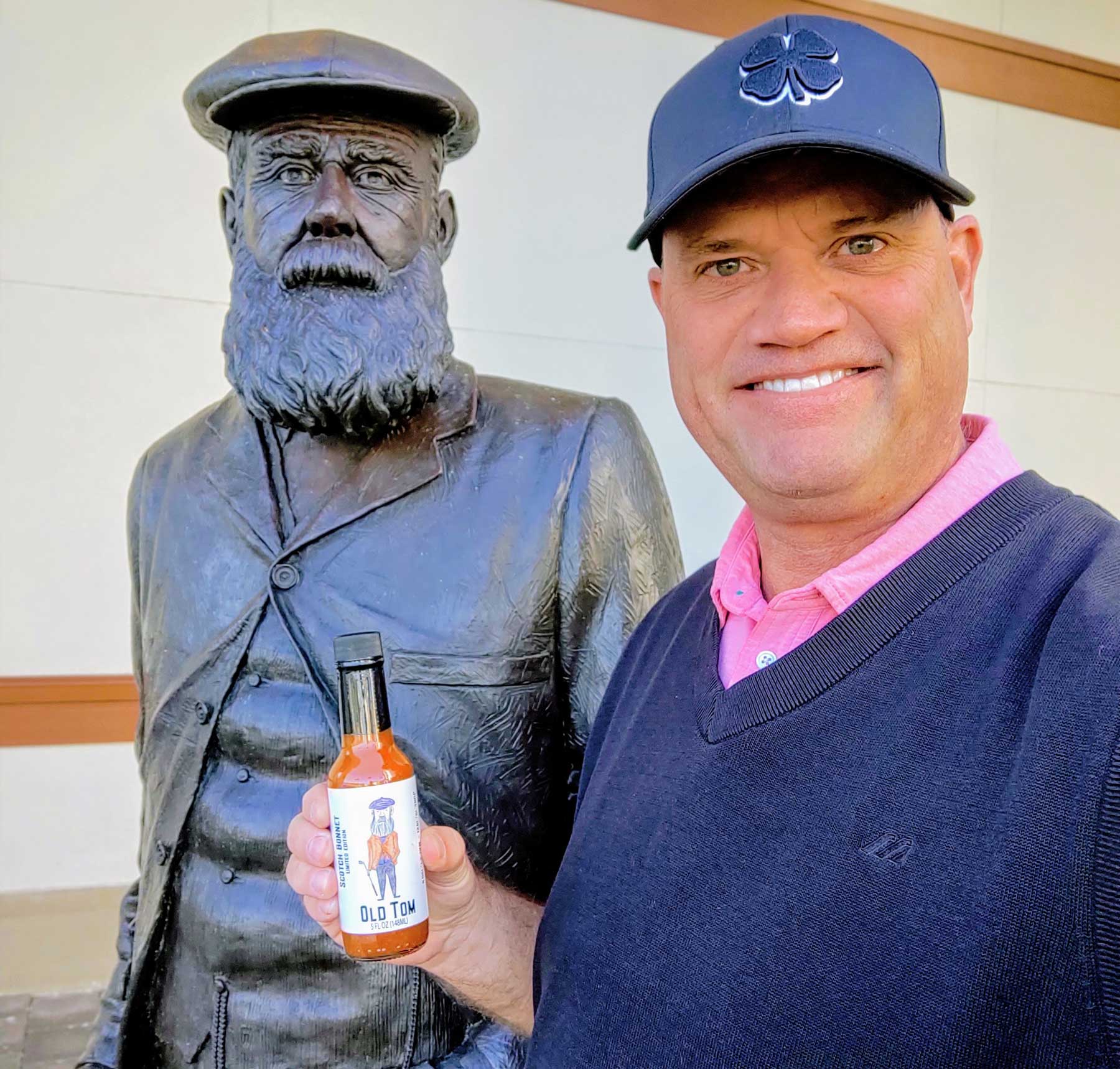 john woodman with his old tom morris hot sauce