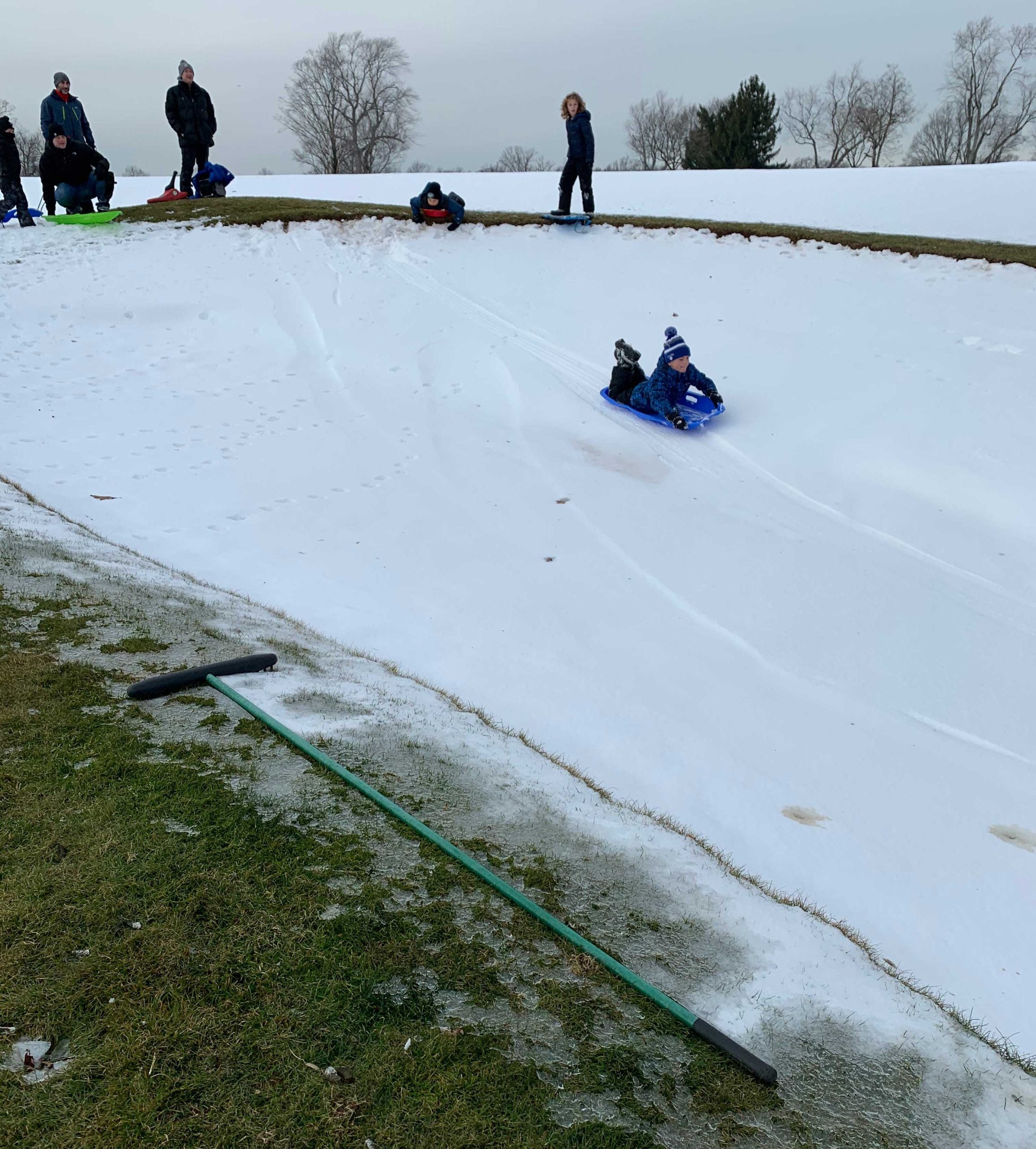 golf course sledding