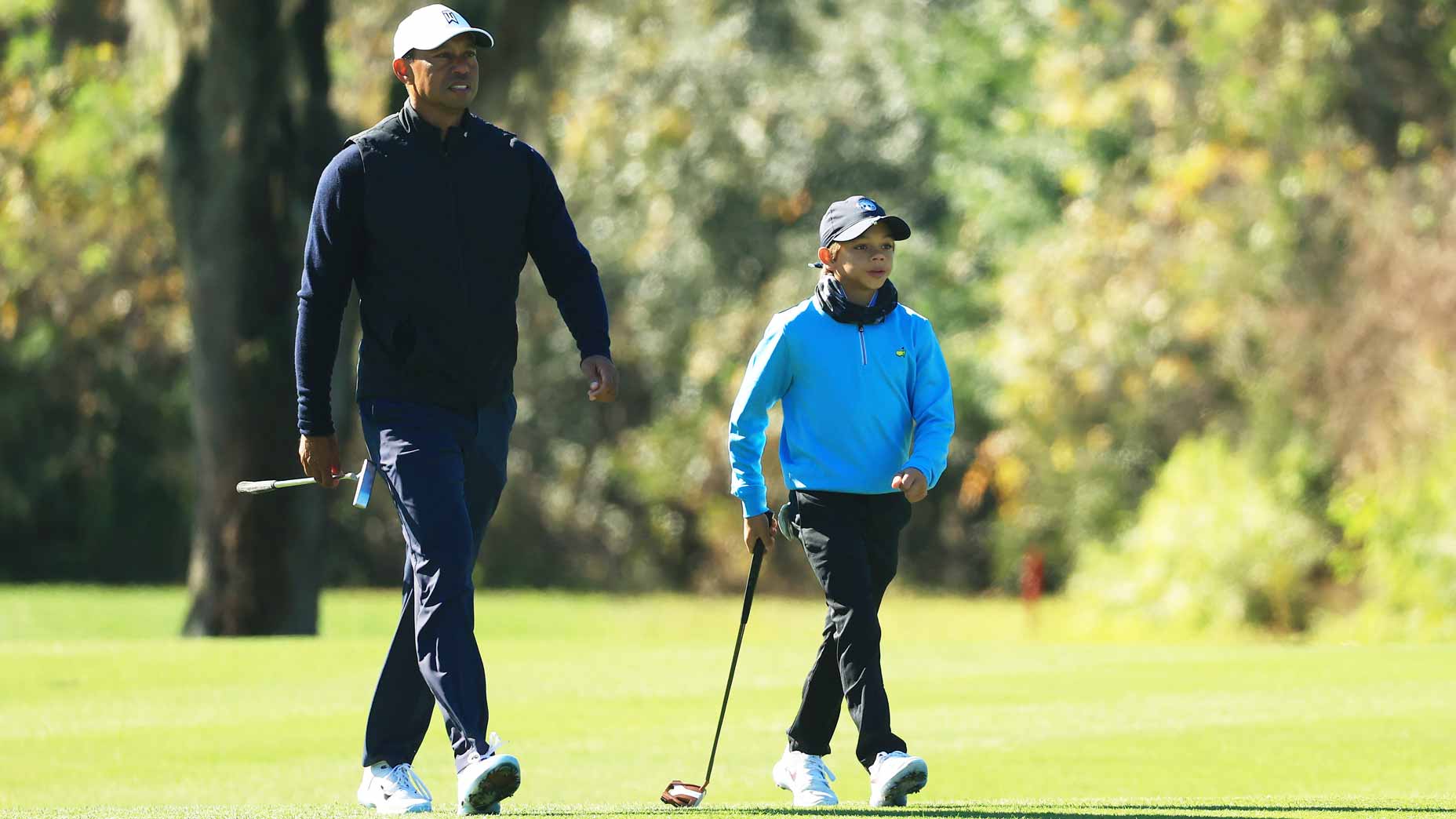 Tiger Woods and Charlie Woods at PNC Championship