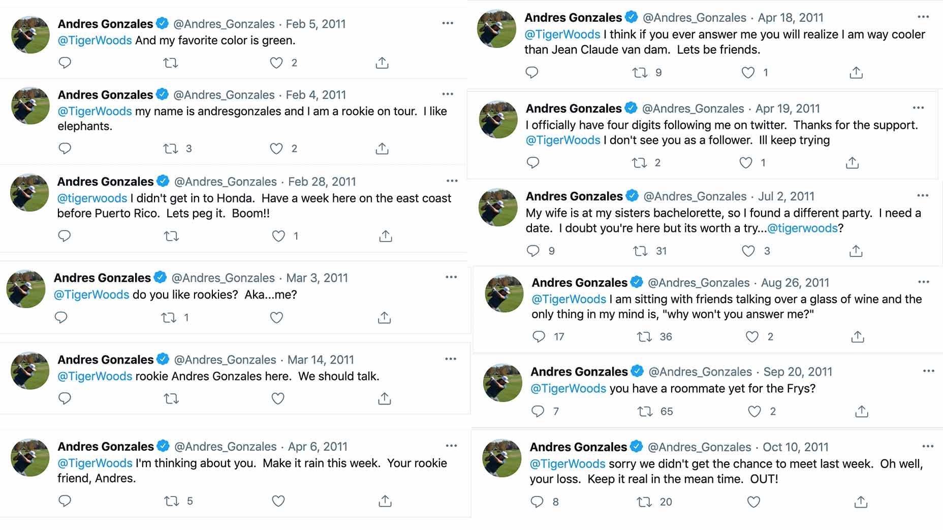 Andres Gonzales tiger tweets