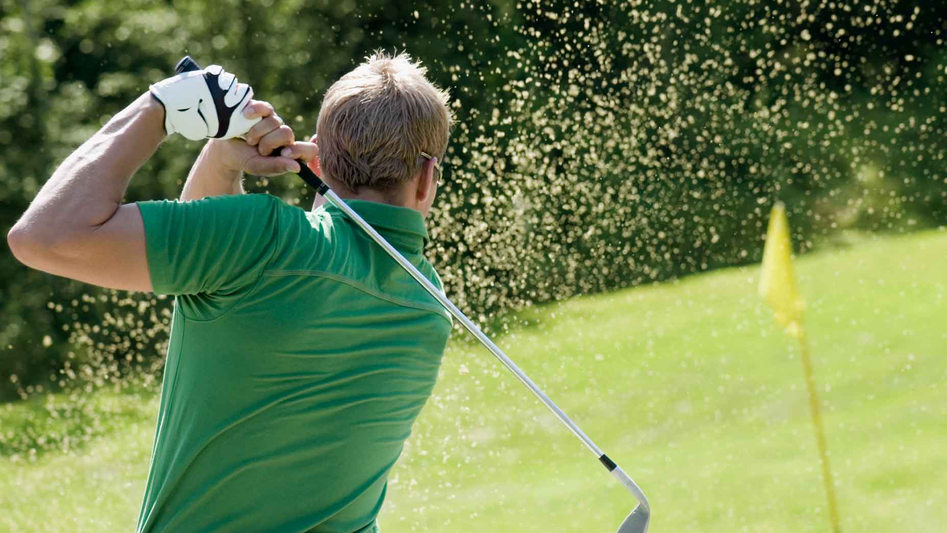 Rules Guy: Can you ground your club with a practice swing in a bunker when your ball is outside of it?