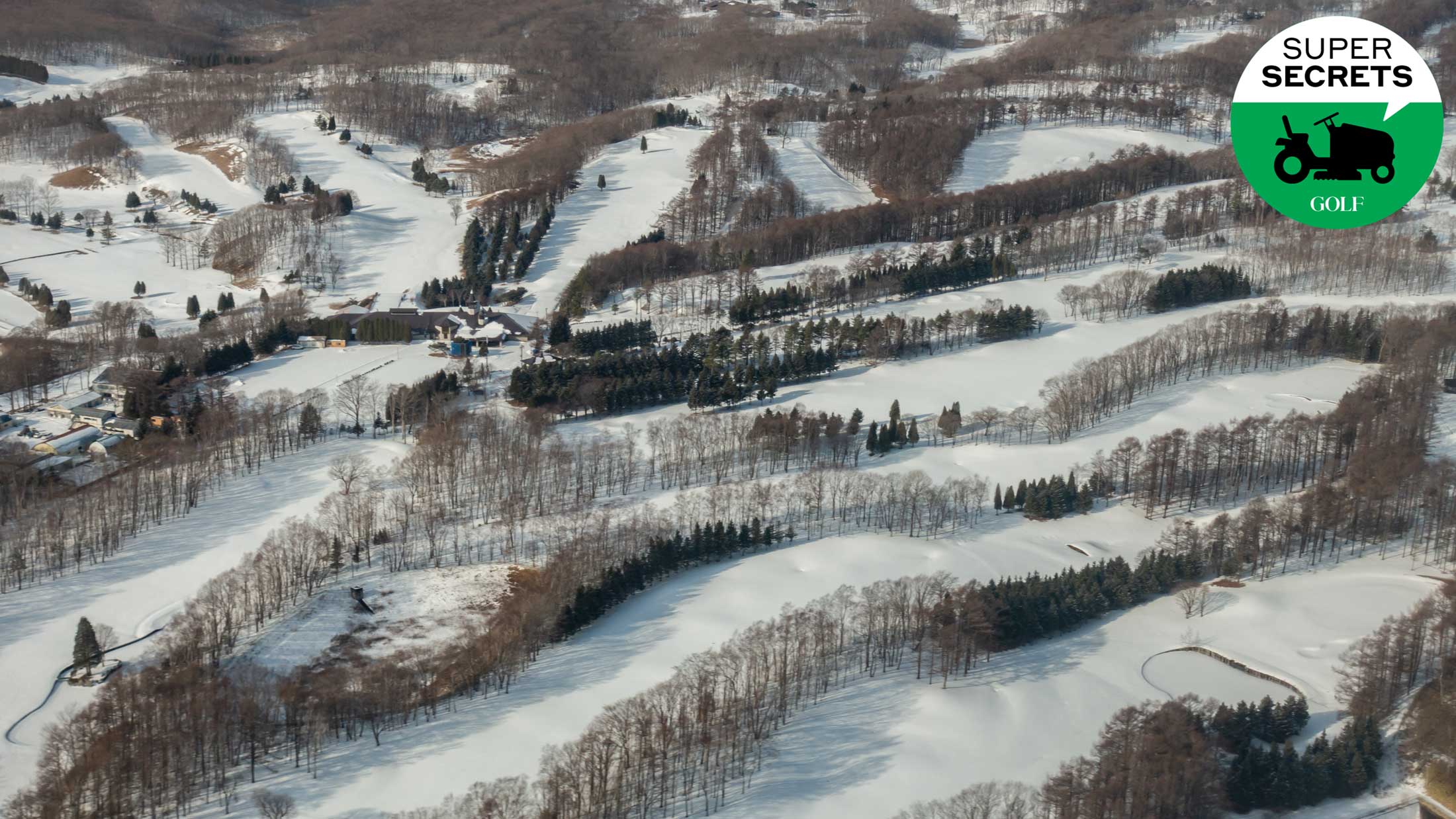 snowy golf course