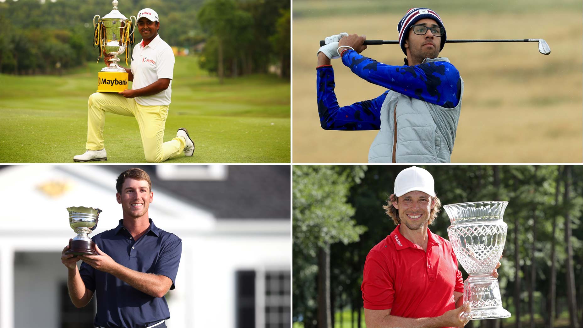 players pose