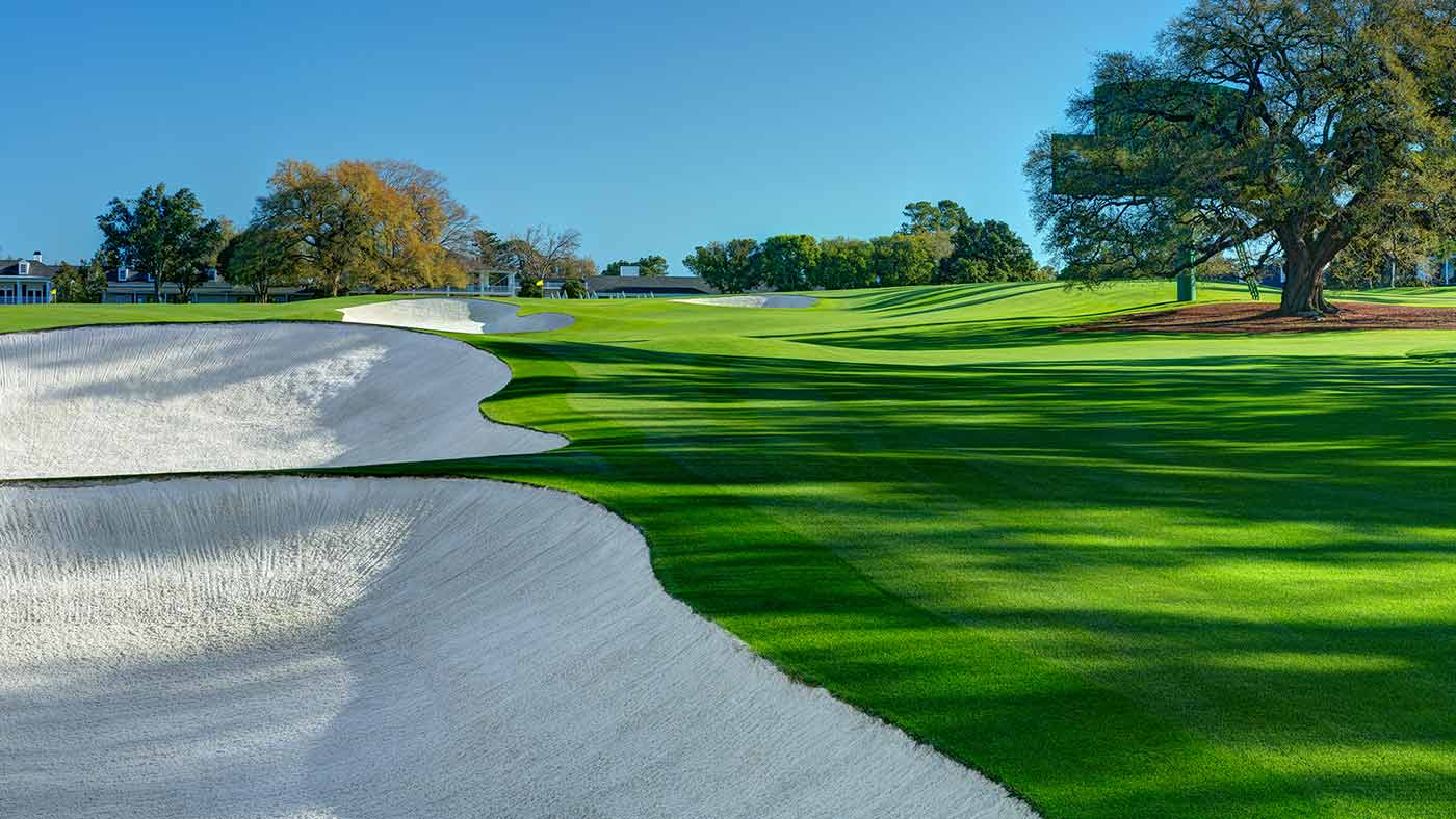 The 18th hole at Augusta National.
