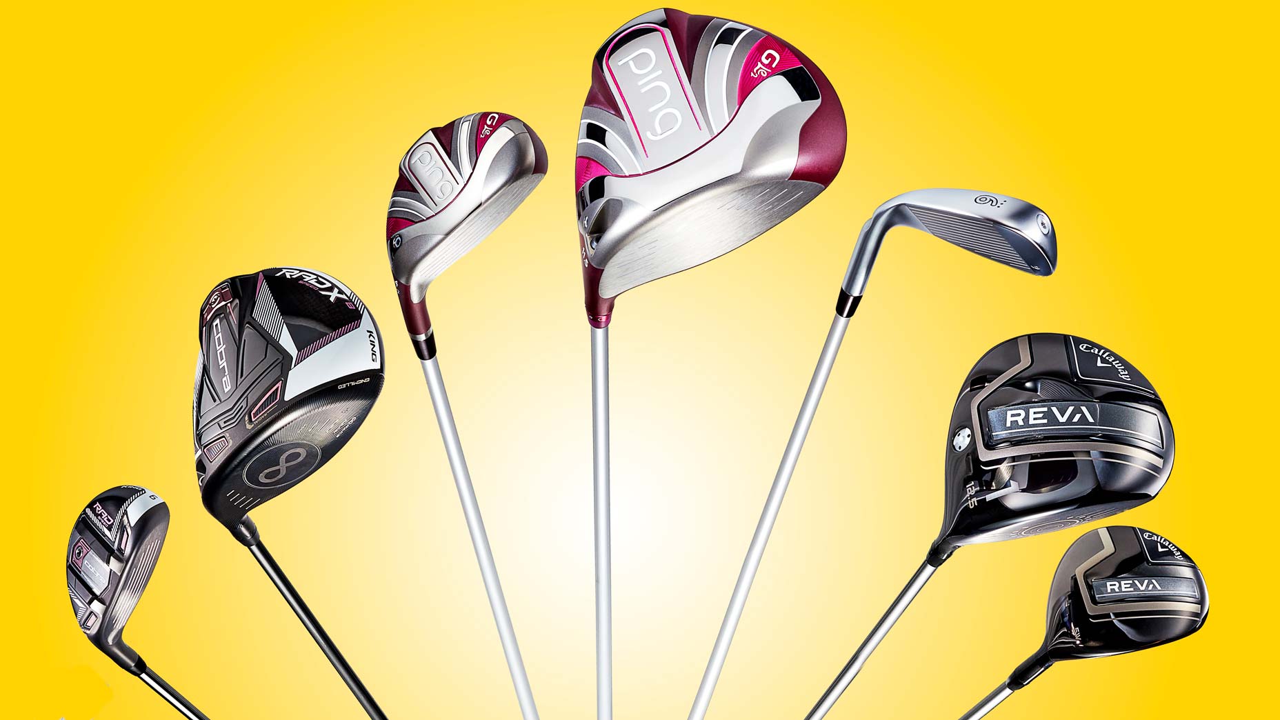 Callaway, Cobra and Ping women's golf clubs