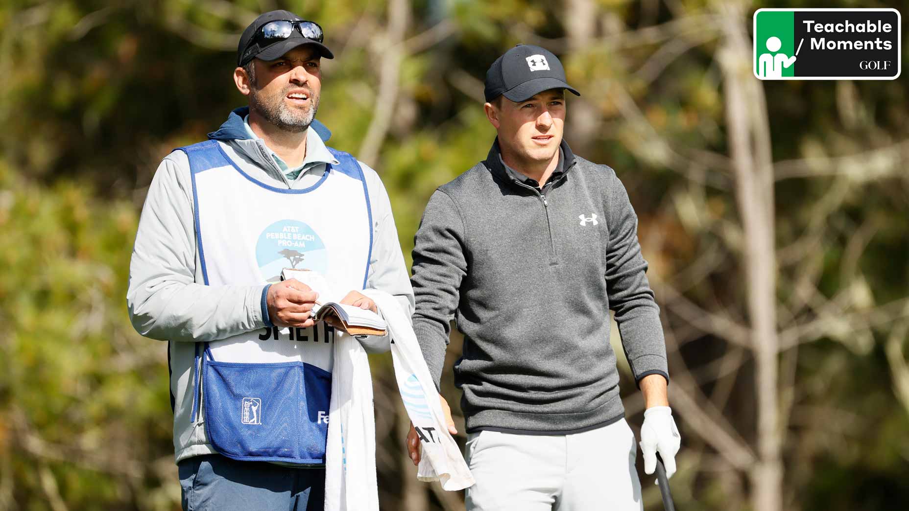 jordan spieth talks to michael greller