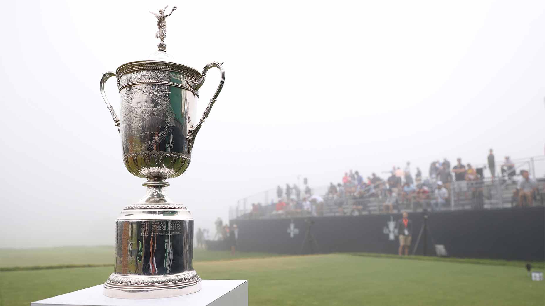 The 2021 U.S. Open trophy