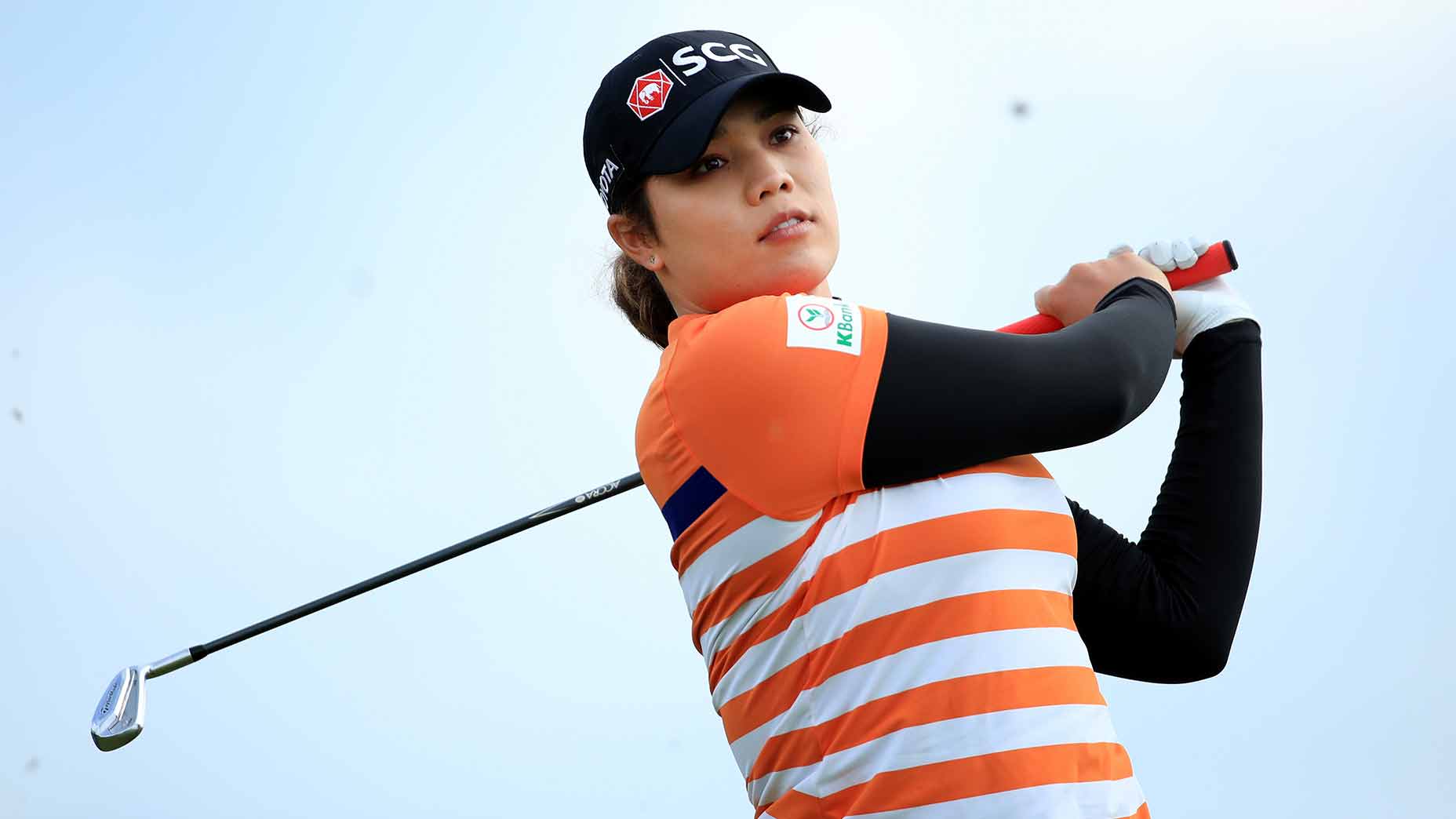 Ariya Jutanugarn hits a tee shot
