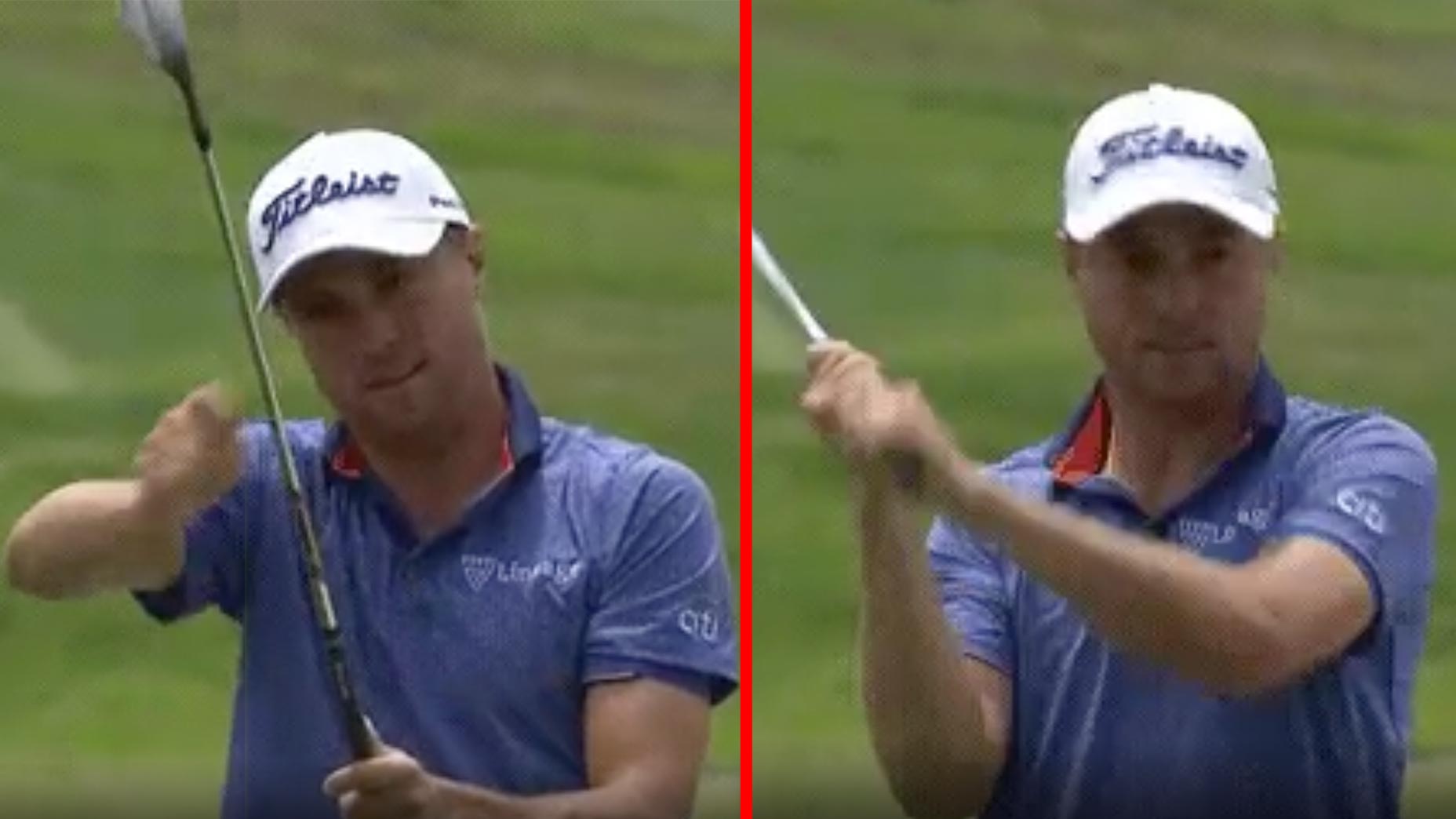 justin thomas reels in shot