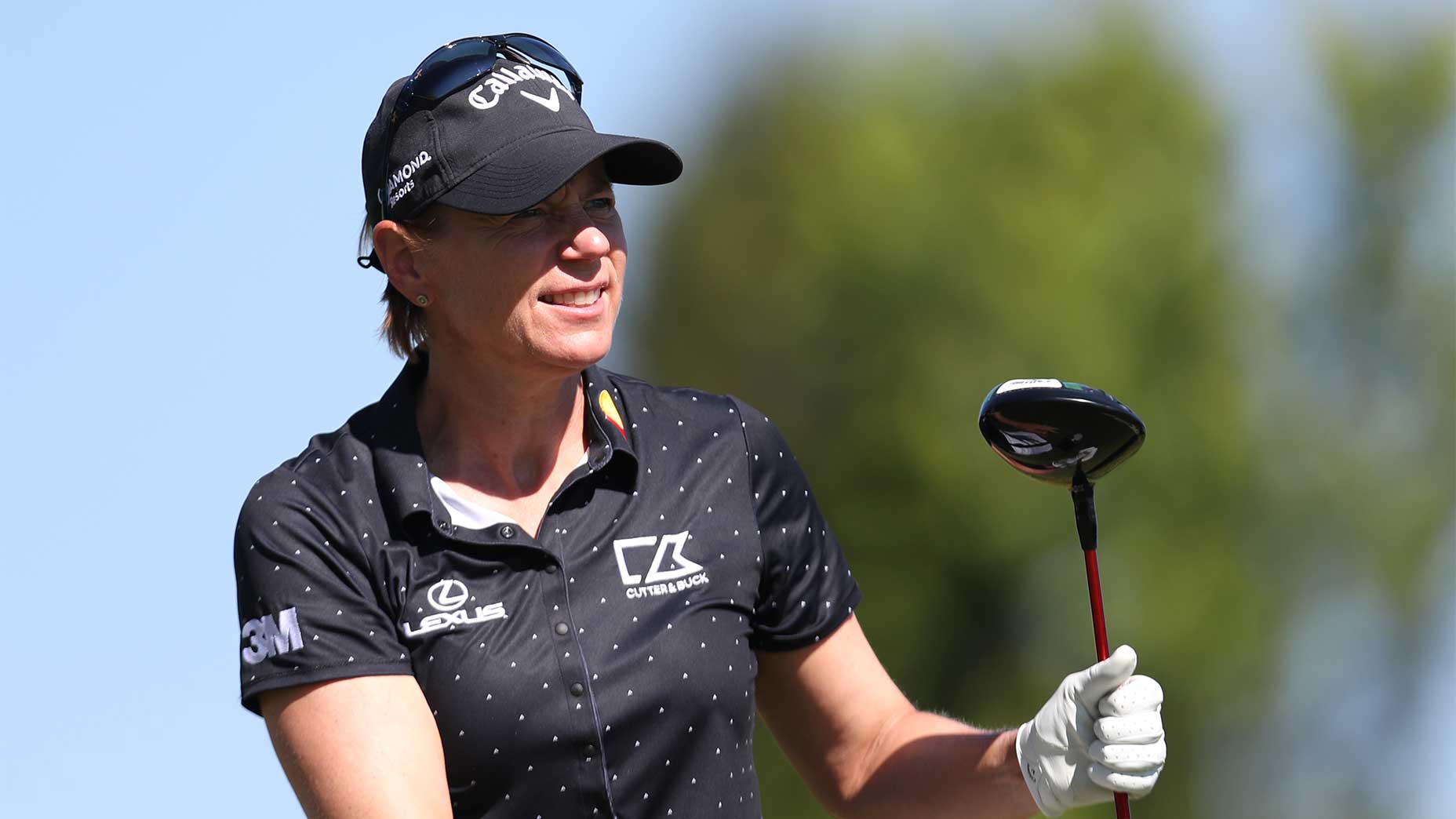 Annika Sorenstam watches a shot at the American Century Championship.