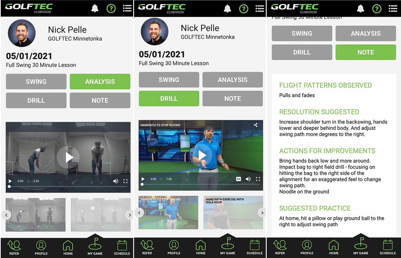the golftec app