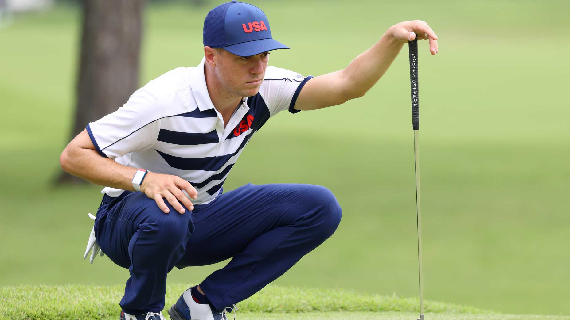 justin thomas reads putt