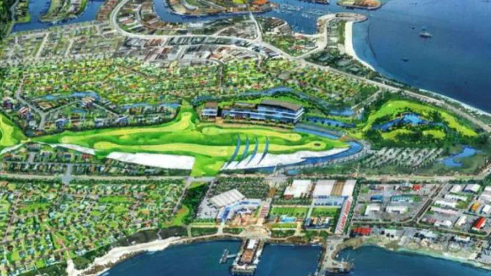 shark shaped golf course