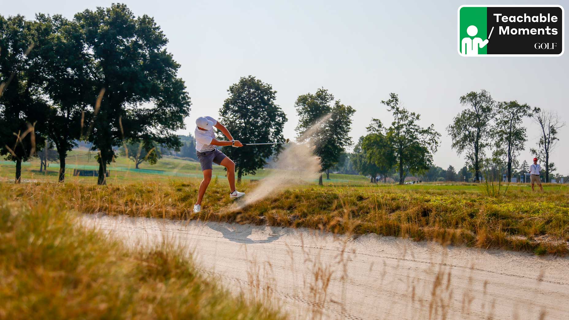 man hits out of bunker