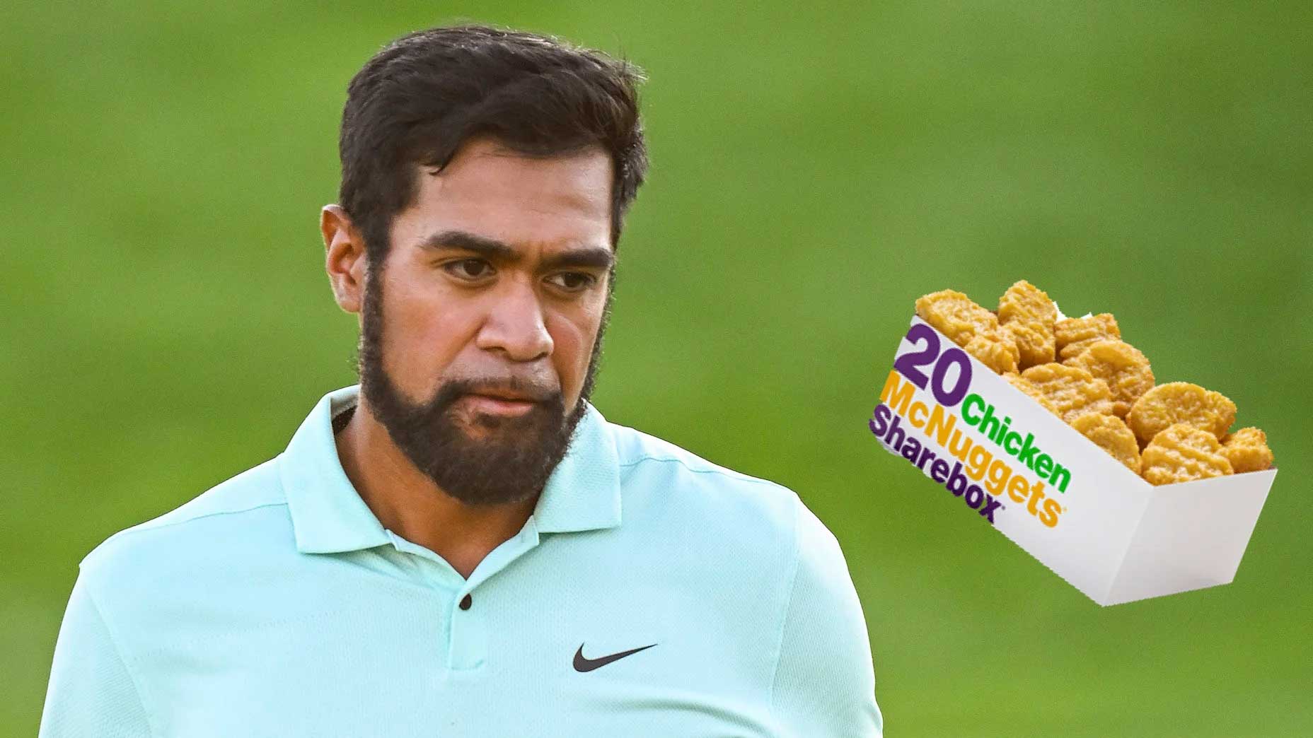 Tony Finau and McDonald's food