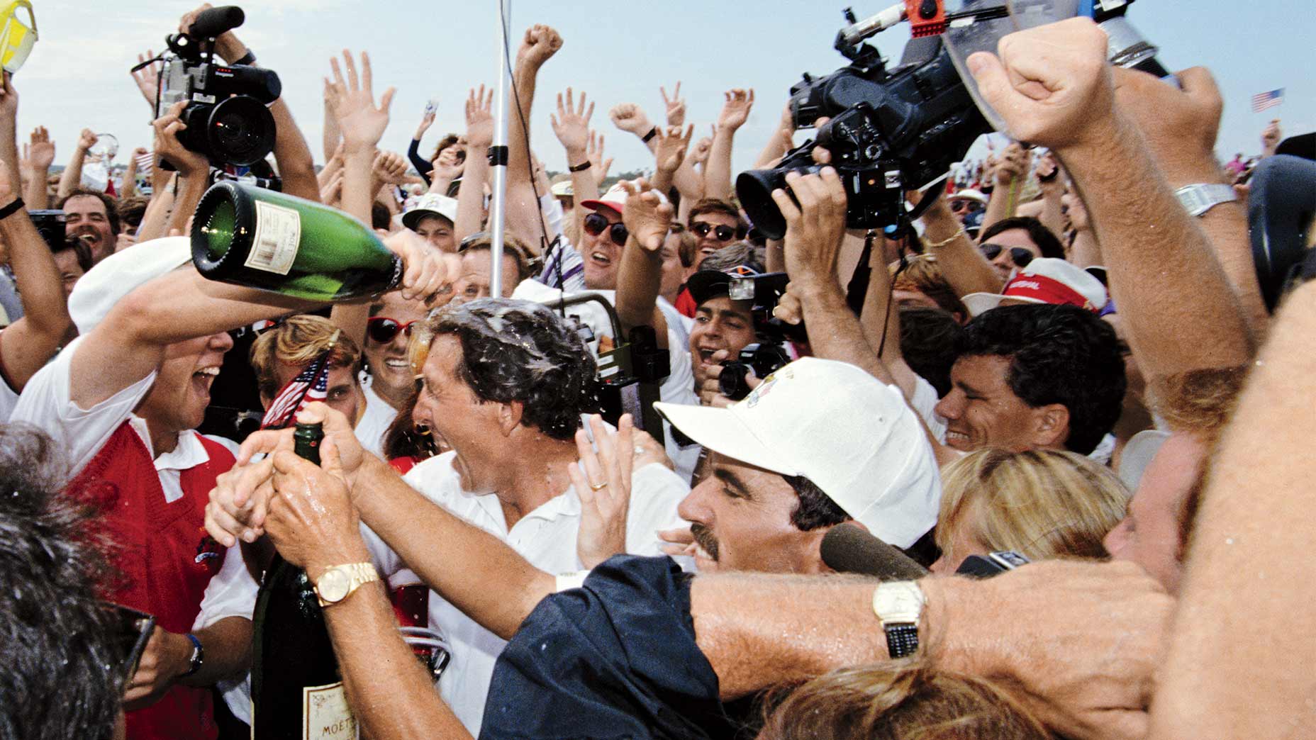 The U.S. celebrates winning the 1991 Ryder Cup.