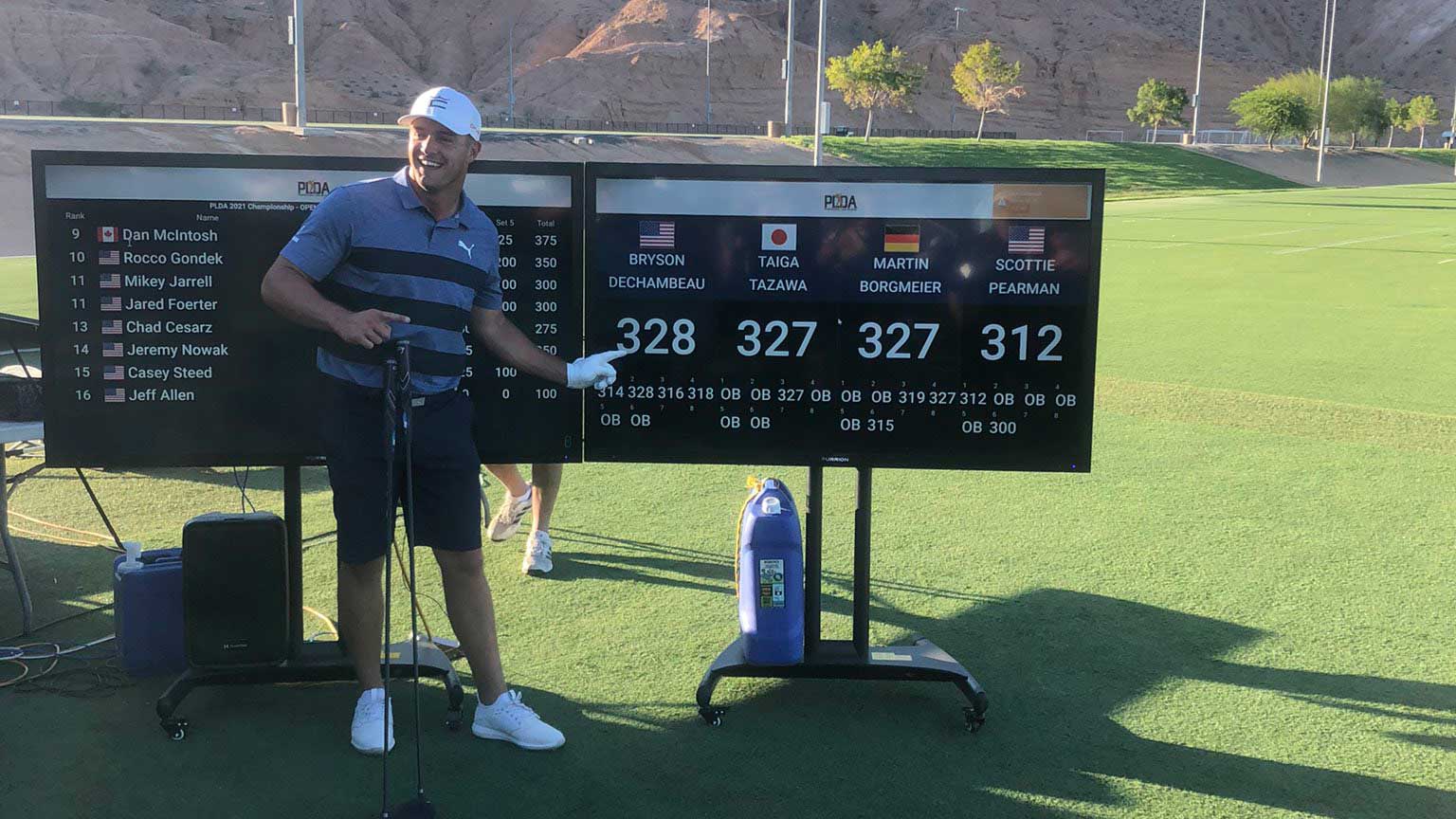 bryson dechambeau at world long drive event