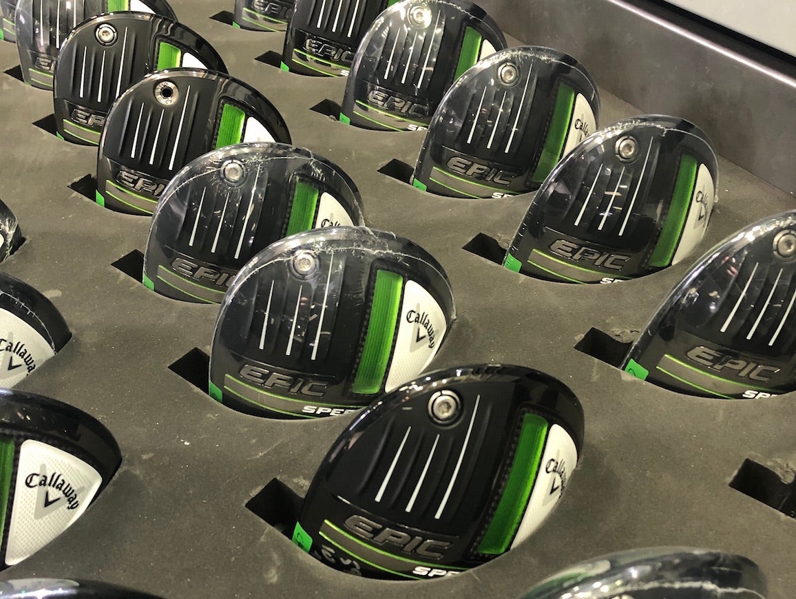 Driver heads on the Callaway tour equipment truck.