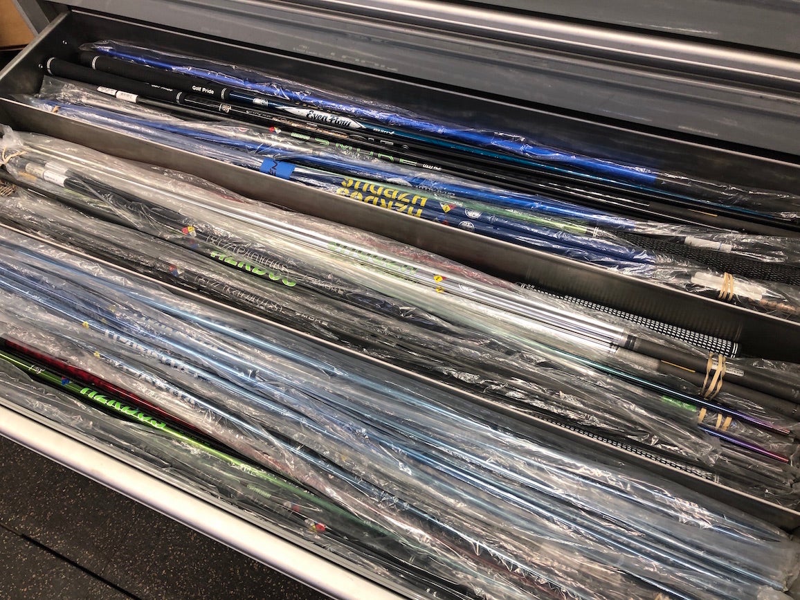 Project X shafts on the Callaway Tour equipment truck.